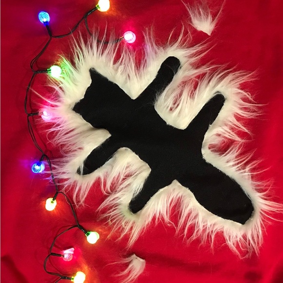 NWT Ugly Christmas Sweater Fried Cat from Griswolds Light Up String - Picture 2 of 5